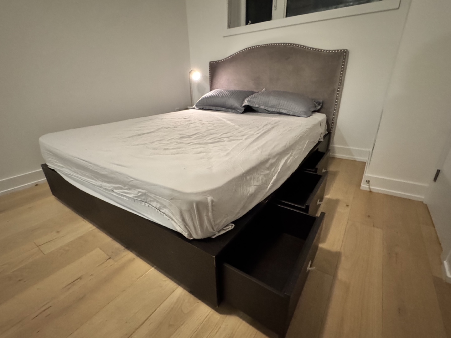 Queen-Sized Bed Frame with Headboard and Storage Drawers - photo 2