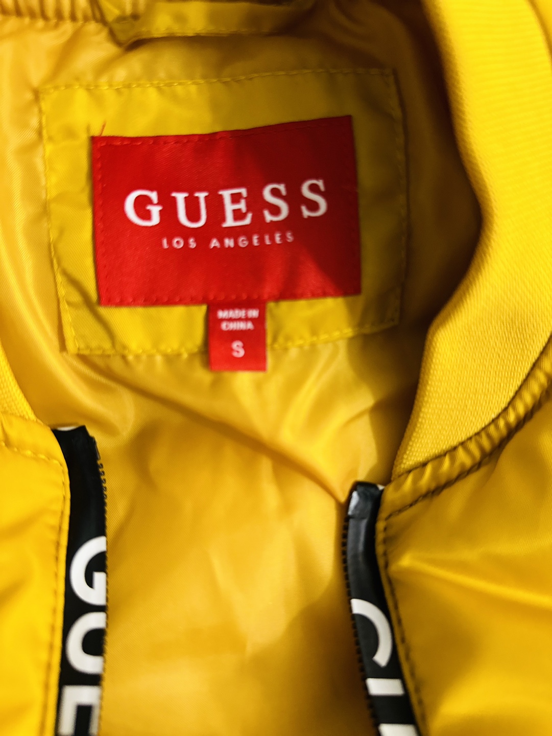 Guess jacket yellow online