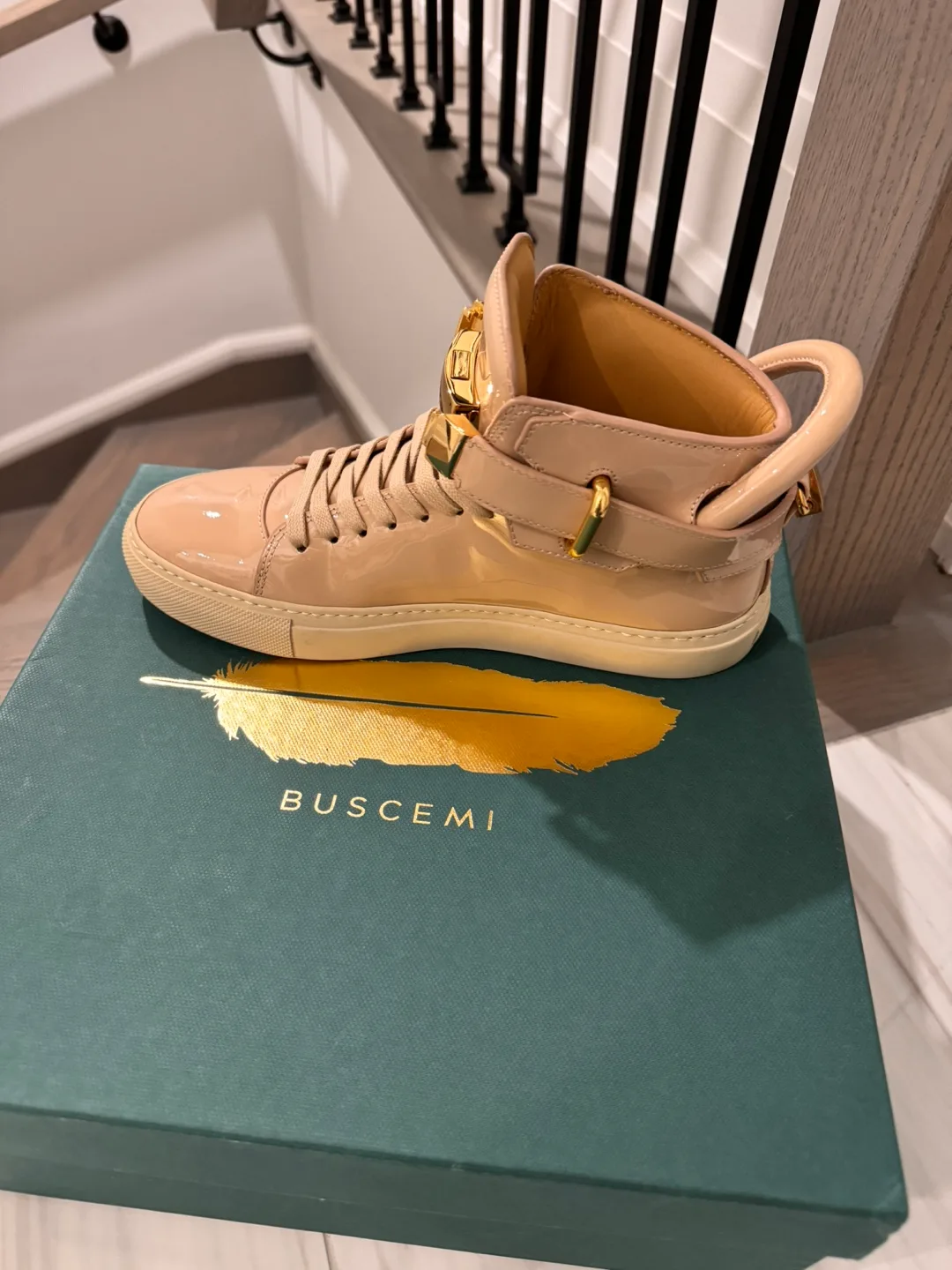 Buscemi 100mm Patent Leather High Top Sneakers image indicator(2)