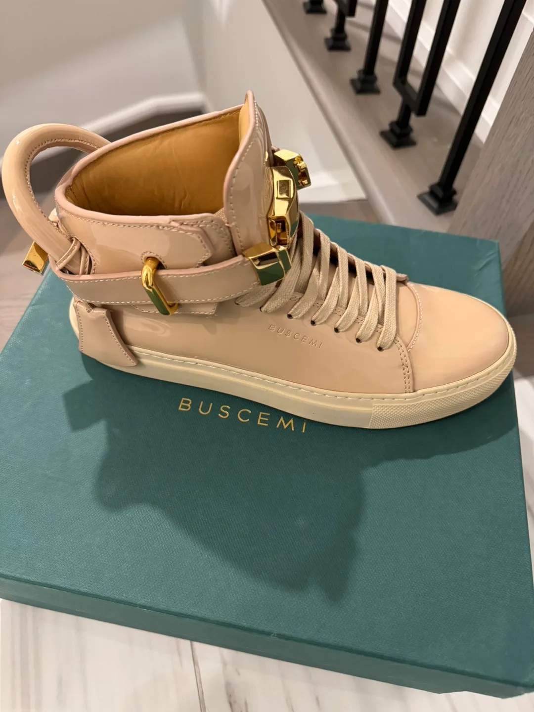 Buscemi 100mm Patent Leather High Top Sneakers image indicator(4)