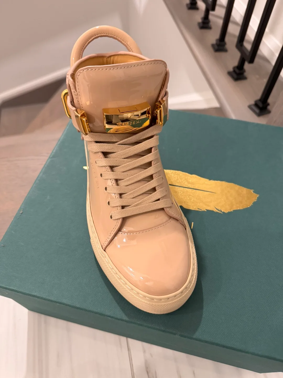 Buscemi 100mm Patent Leather High Top Sneakers image indicator(3)