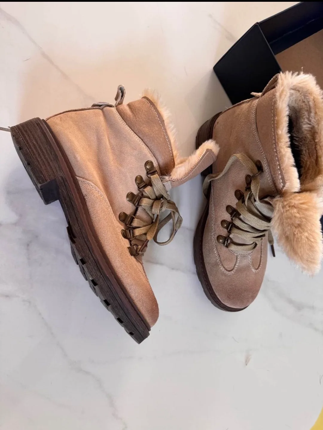 Suede and Fur Trimmed Winter Boots image indicator(2)