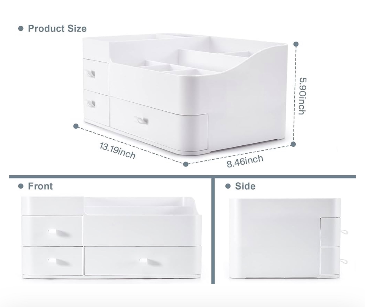 White Makeup Organizer with Drawers - photo 3