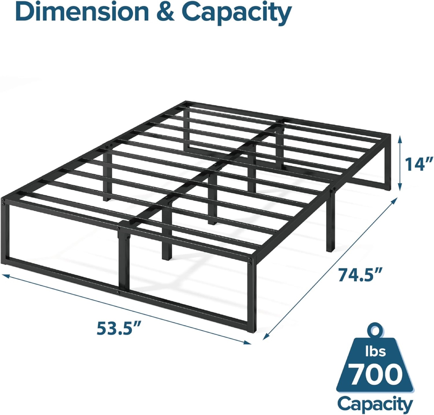 Metal Bed Frame - Full/Double Size - photo 2