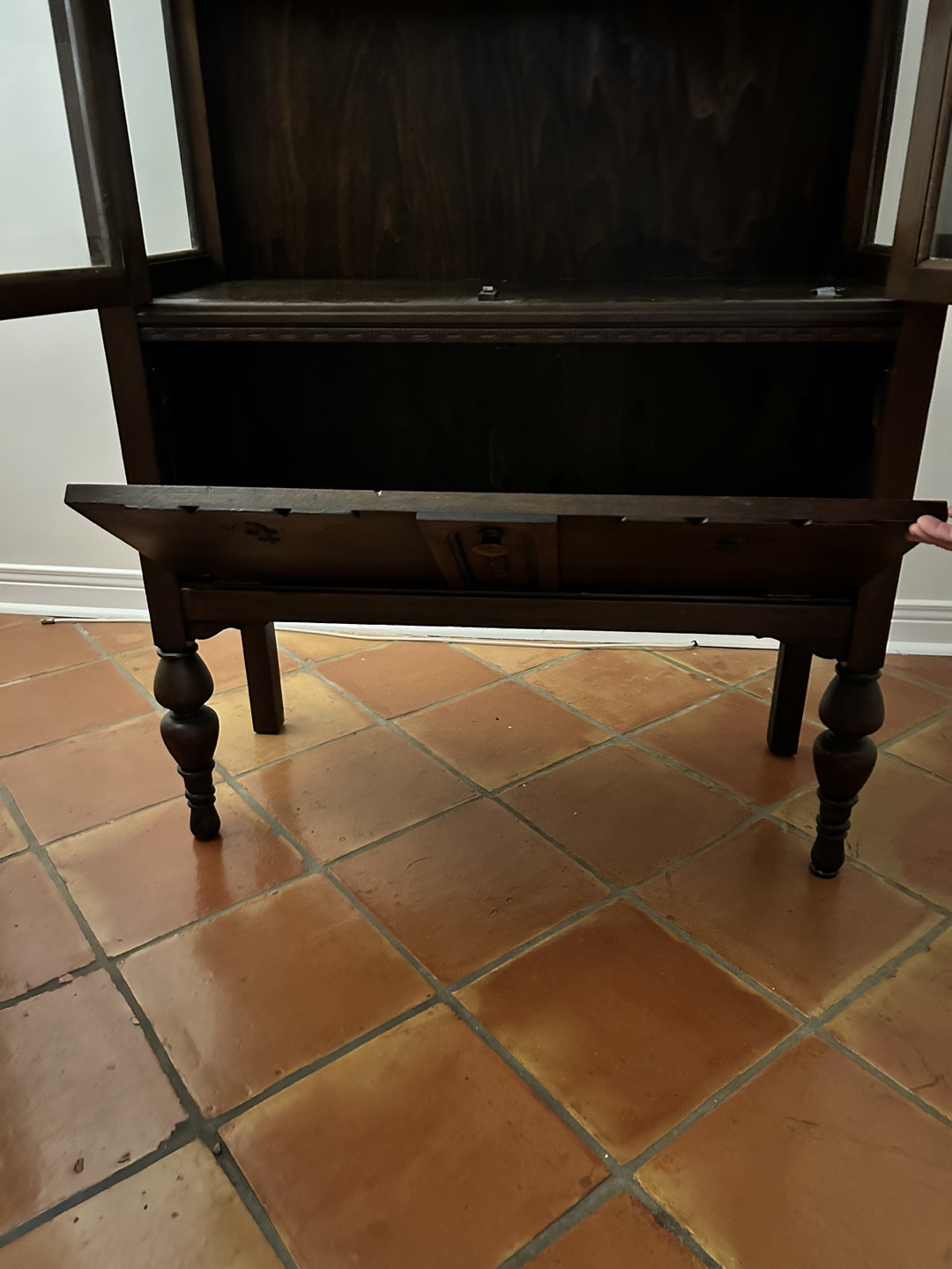 Antique Glass Door Cabinet - photo 3