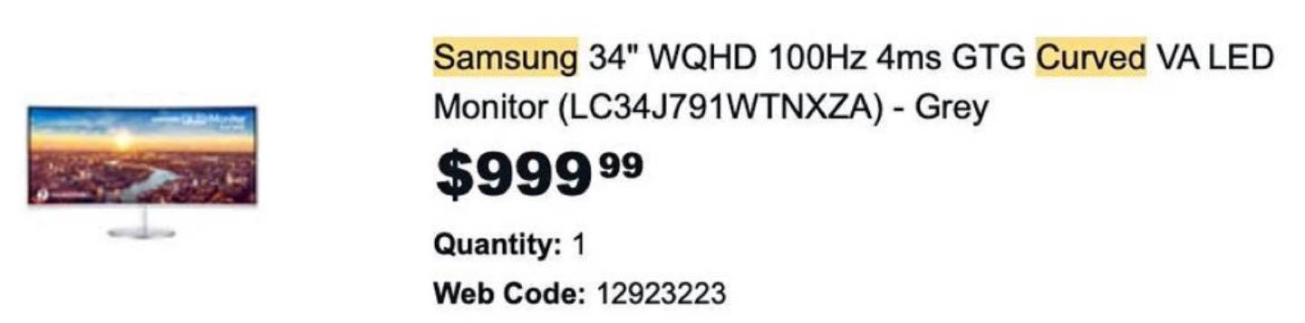 Samsung 34" Curved Monitor - photo 4