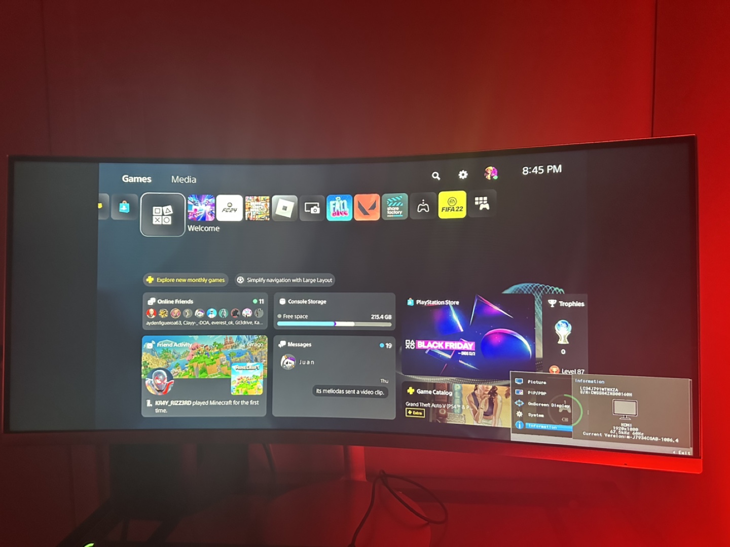 Samsung 34" Curved Monitor