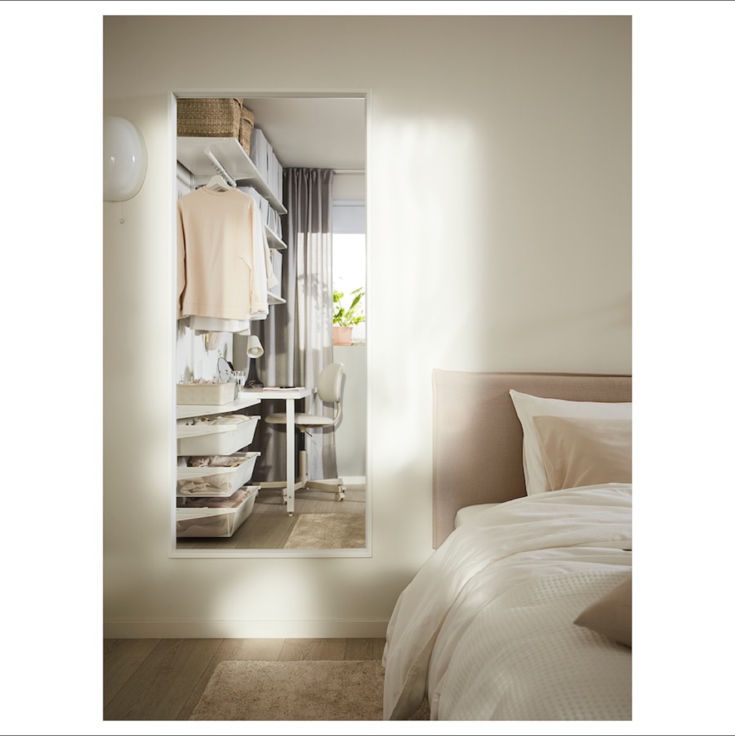 IKEA NISSEDAL Mirror, White, 65x150 cm - photo 2