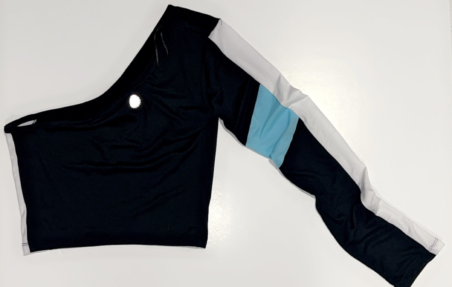 One Shoulder Long Sleeve Crop Top