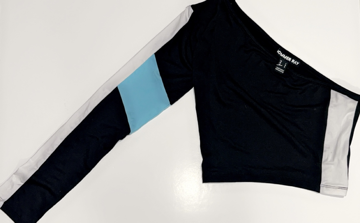 One Shoulder Long Sleeve Crop Top - photo 2