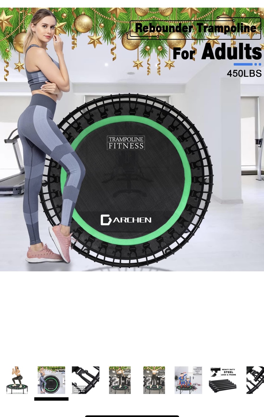 GARCHEN Mini Trampoline Fitness Workout Rebounder for Adults - photo 4
