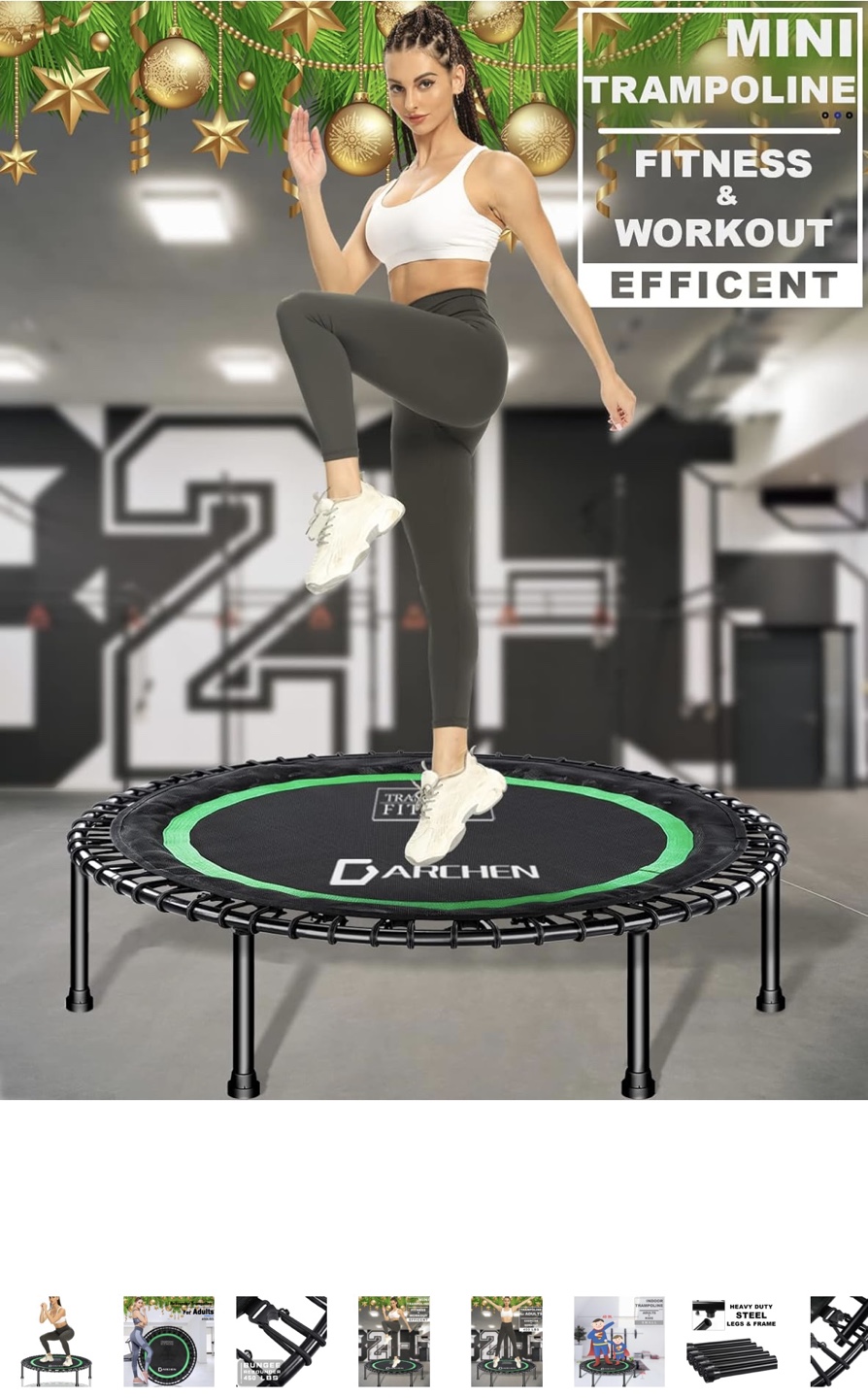 GARCHEN Mini Trampoline Fitness Workout Rebounder for Adults - photo 2