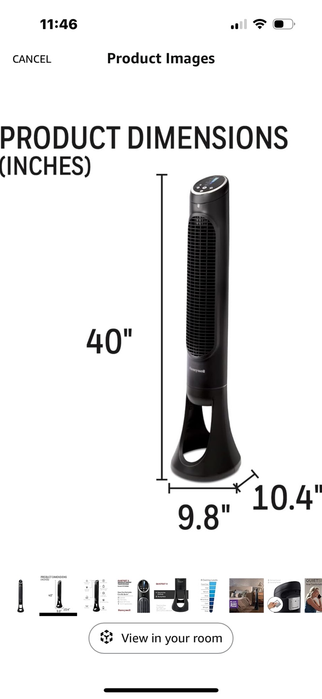 Honeywell QuietSet 40 inch Tower Fan