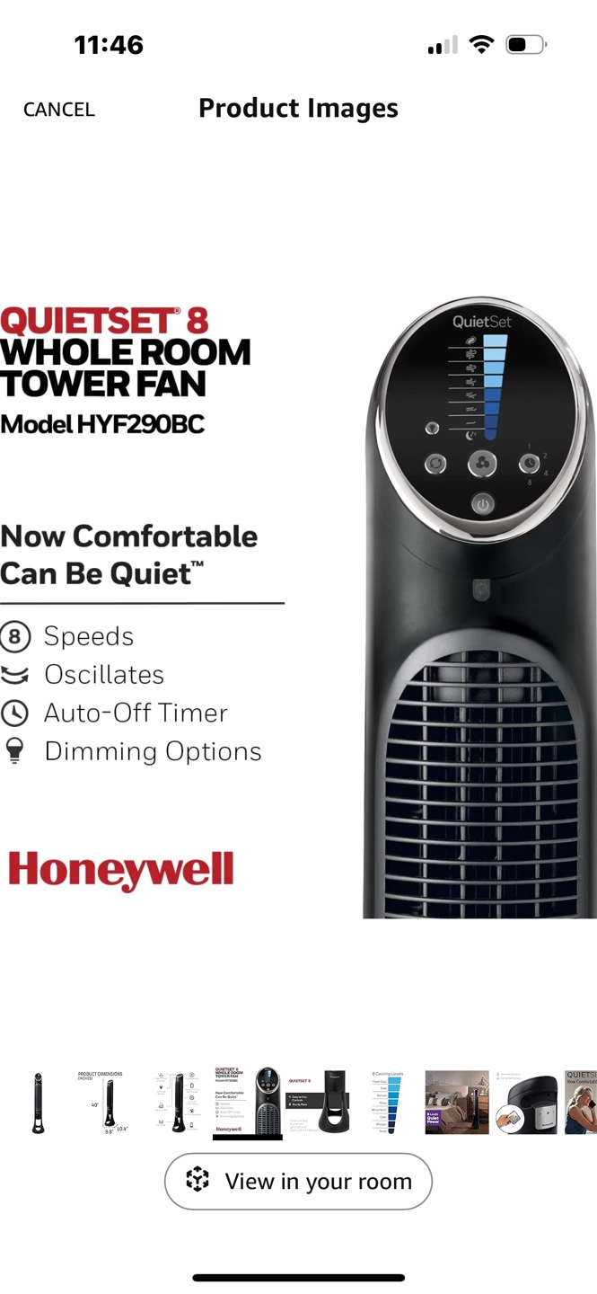 Honeywell QuietSet 40 inch Tower Fan - photo 2