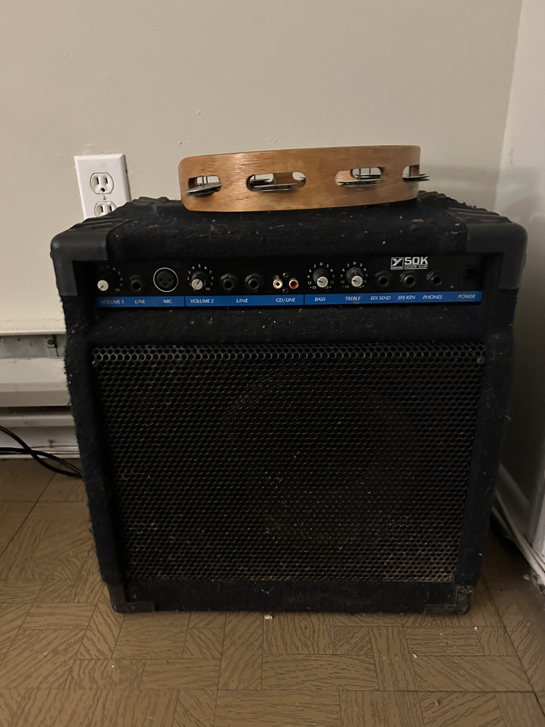 Y50K Amplifier and Tambourine
