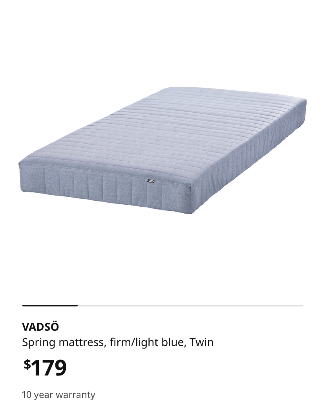 IKEA VADSÖ Twin Mattress - moving-out sale - photo 4