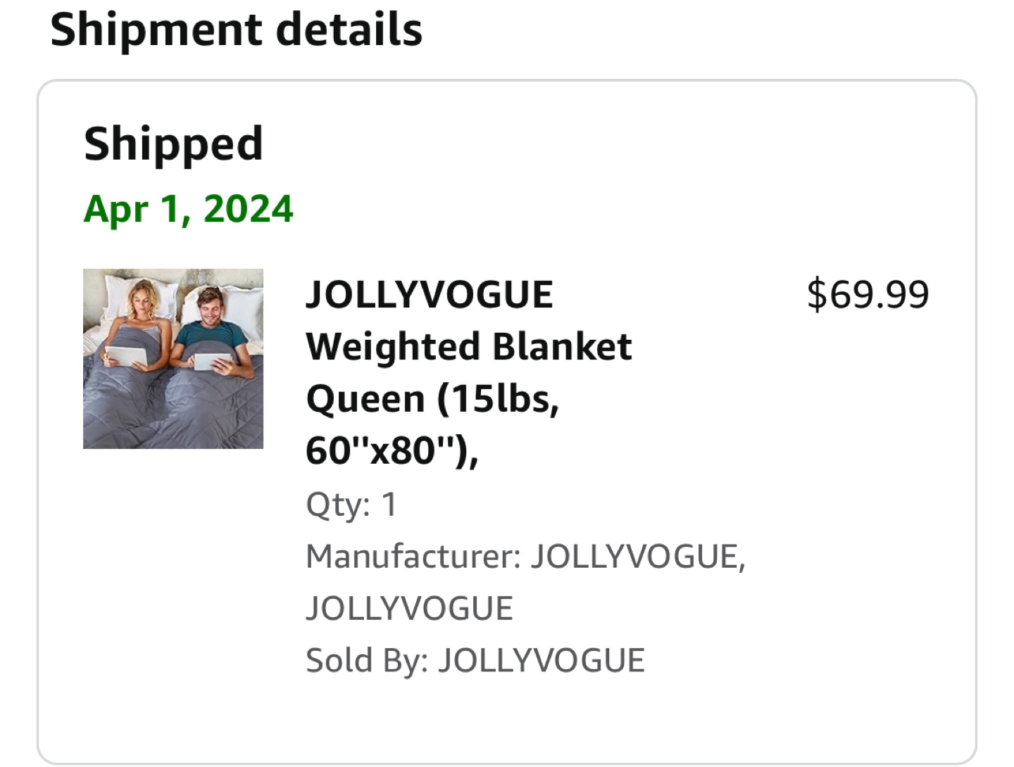 Weighted Blanket Queen - #freecycle