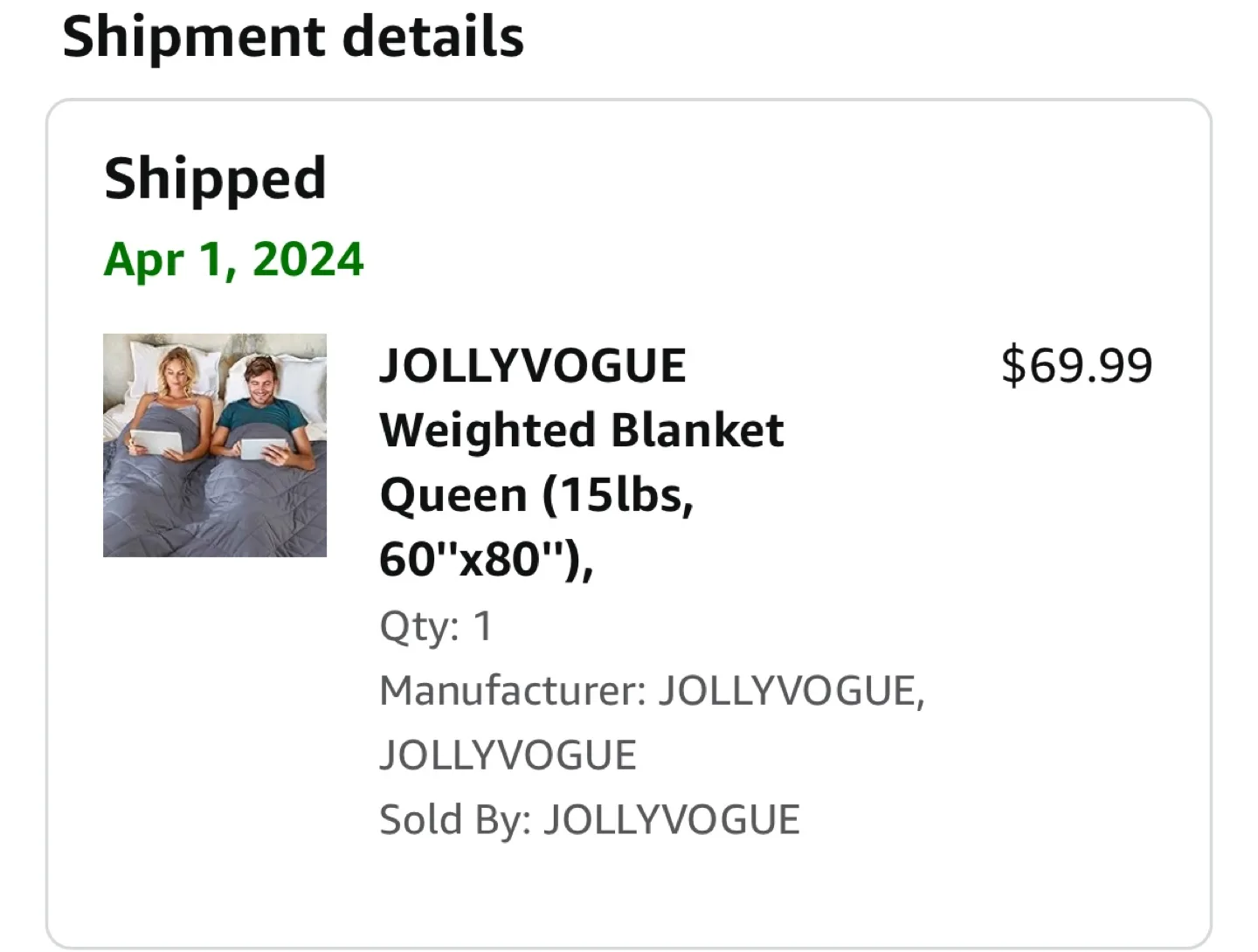 Weighted Blanket Queen - #freecycle thumbnail