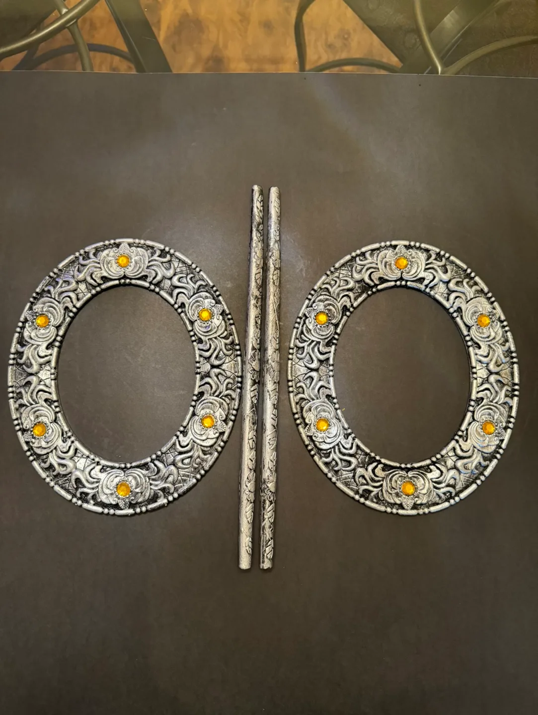 Ornate Silver Curtain Tiebacks image indicator(4)