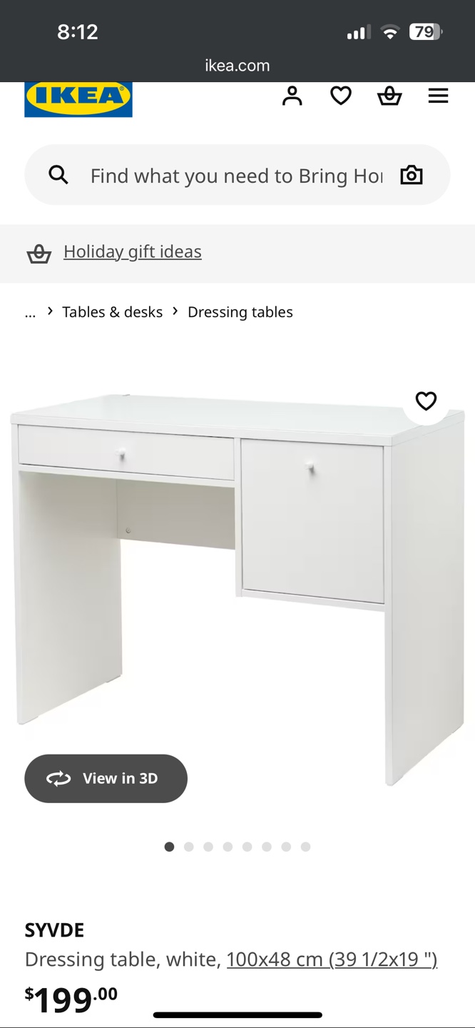 Urgent sale - IKEA SYVDE Dressing Table - White - photo 2