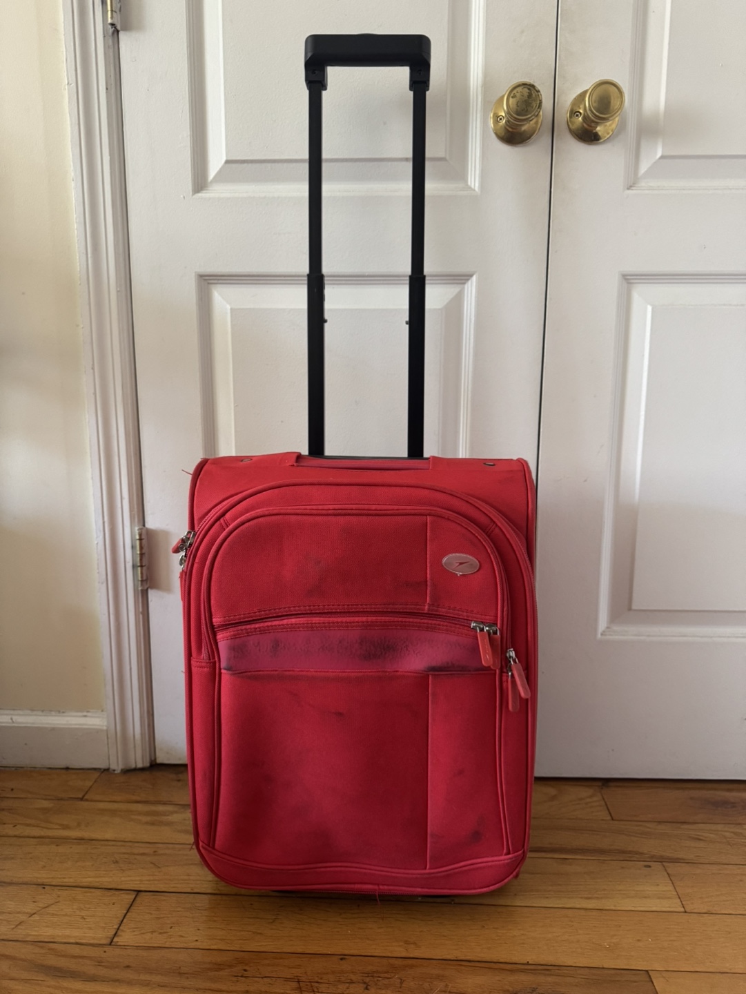 Free Carry-On Sized Red Suitcase