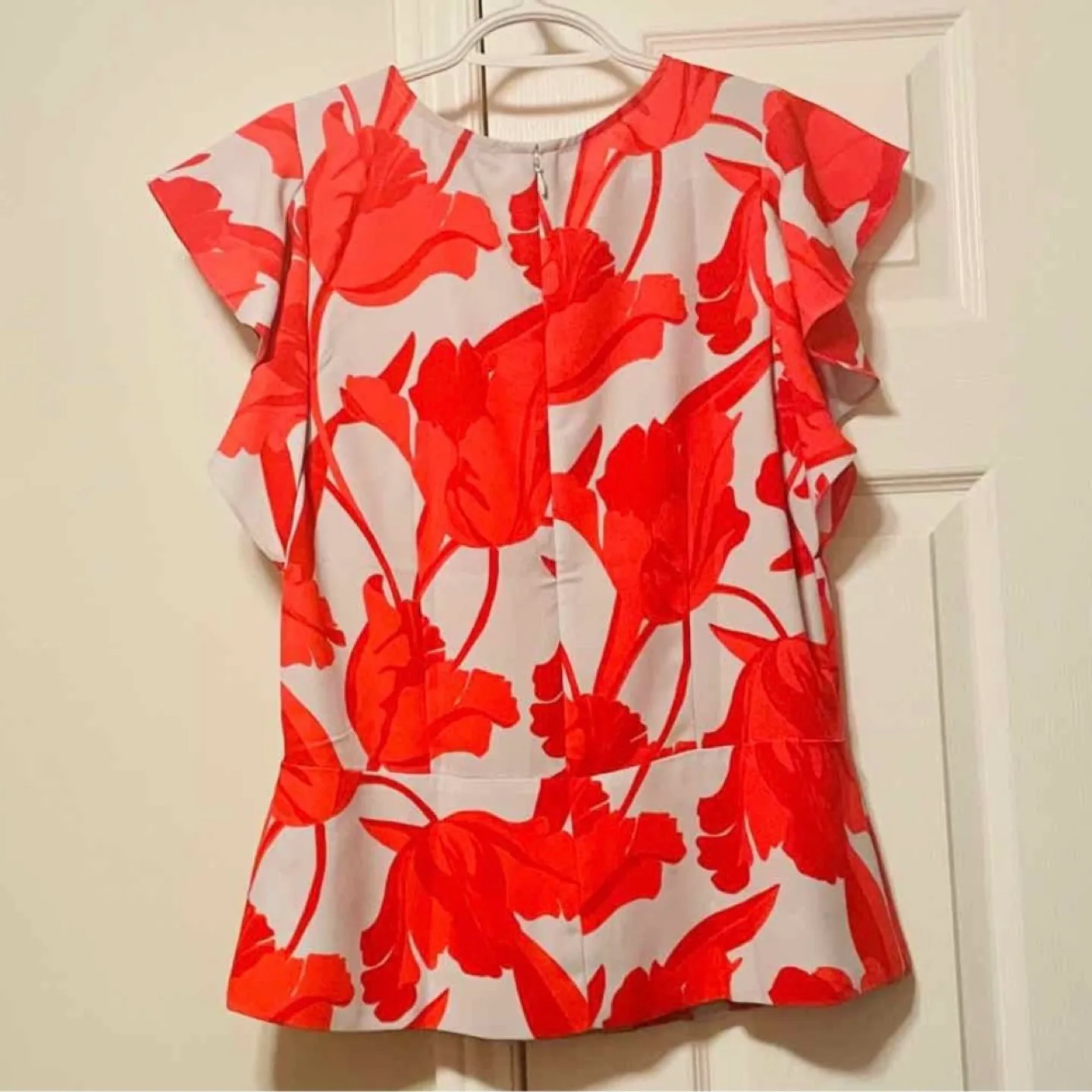 Ann Taylor Brand New with Tags Blouse with Flutter Sleeves image indicator(3)