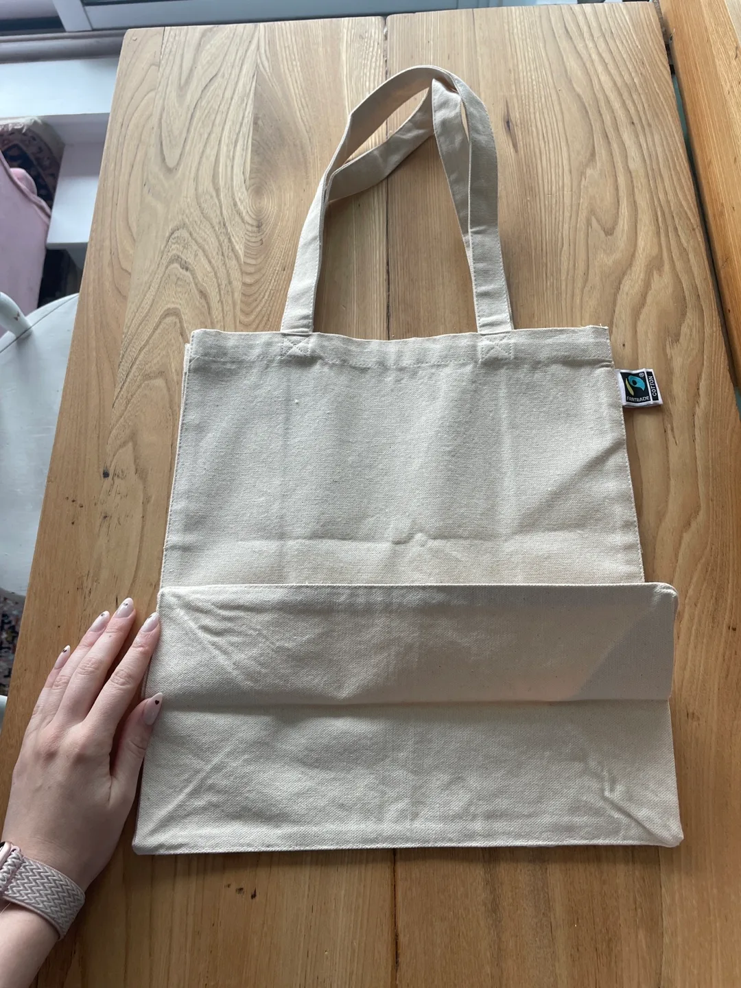 Reusable Tote Bag with Banana Print image indicator(2)