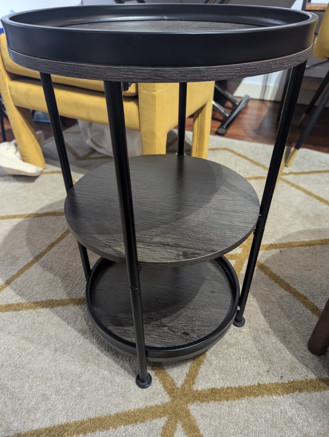 Black and Brown Side Table