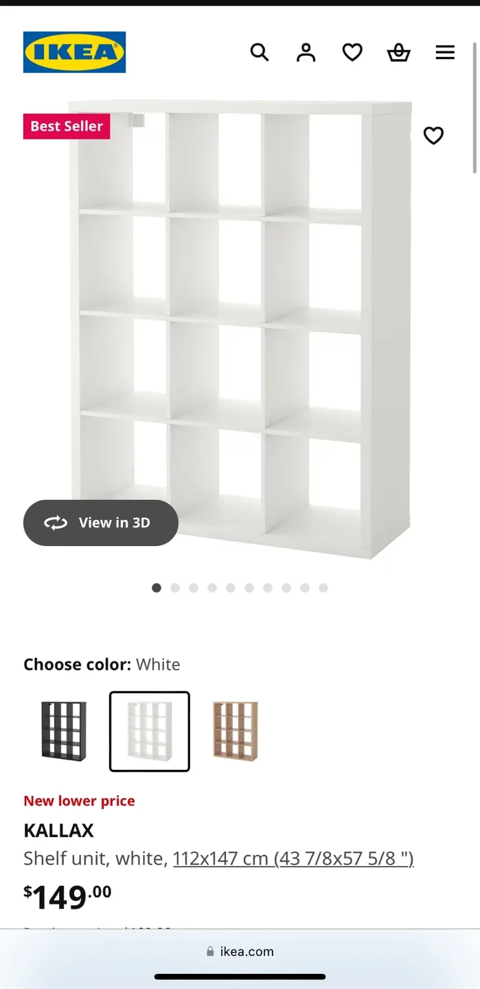IKEA Kallax Shelf Unit 3 x 4 image indicator(4)