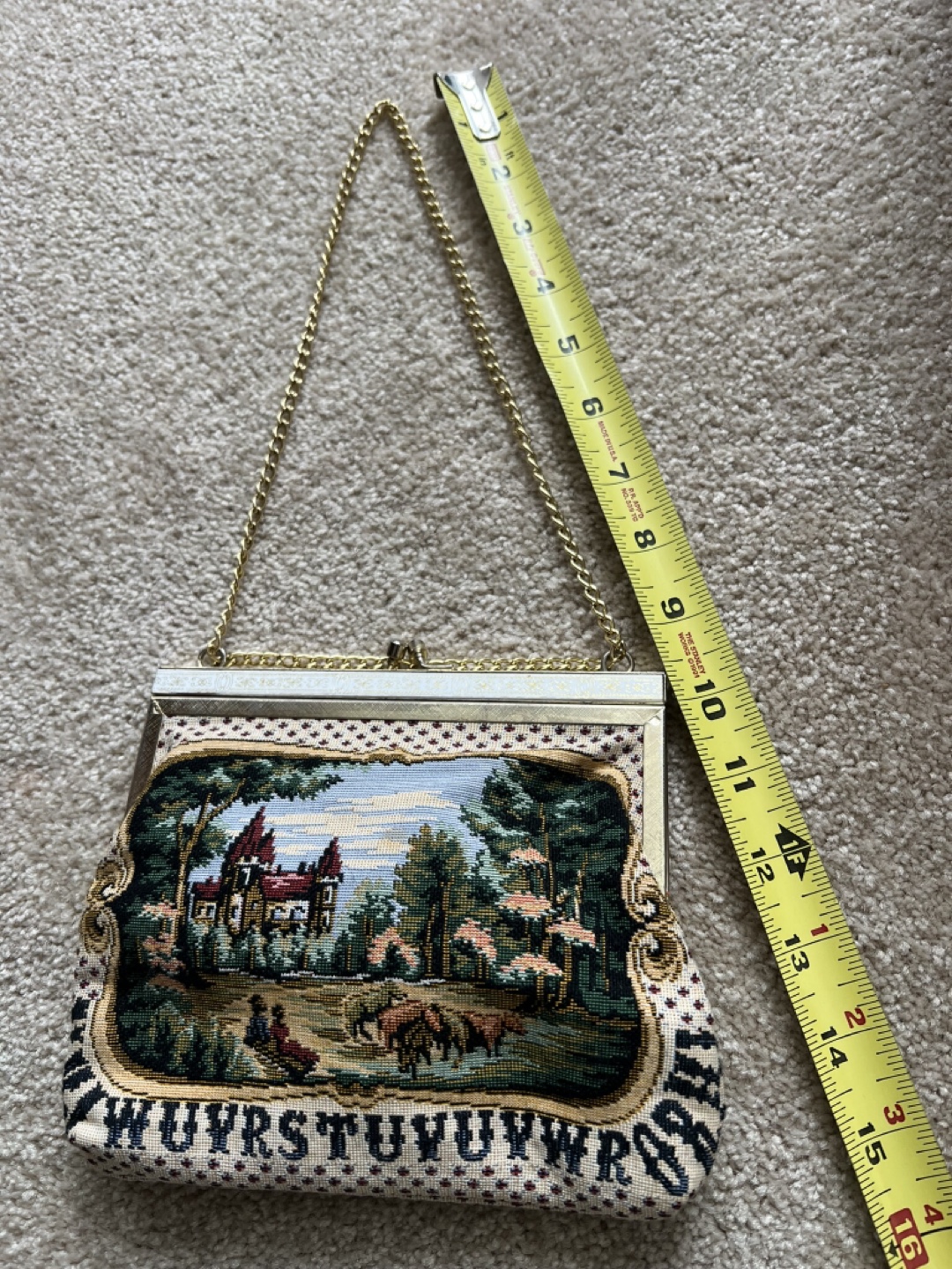Vintage Tapestry Purse with Chain - photo 2