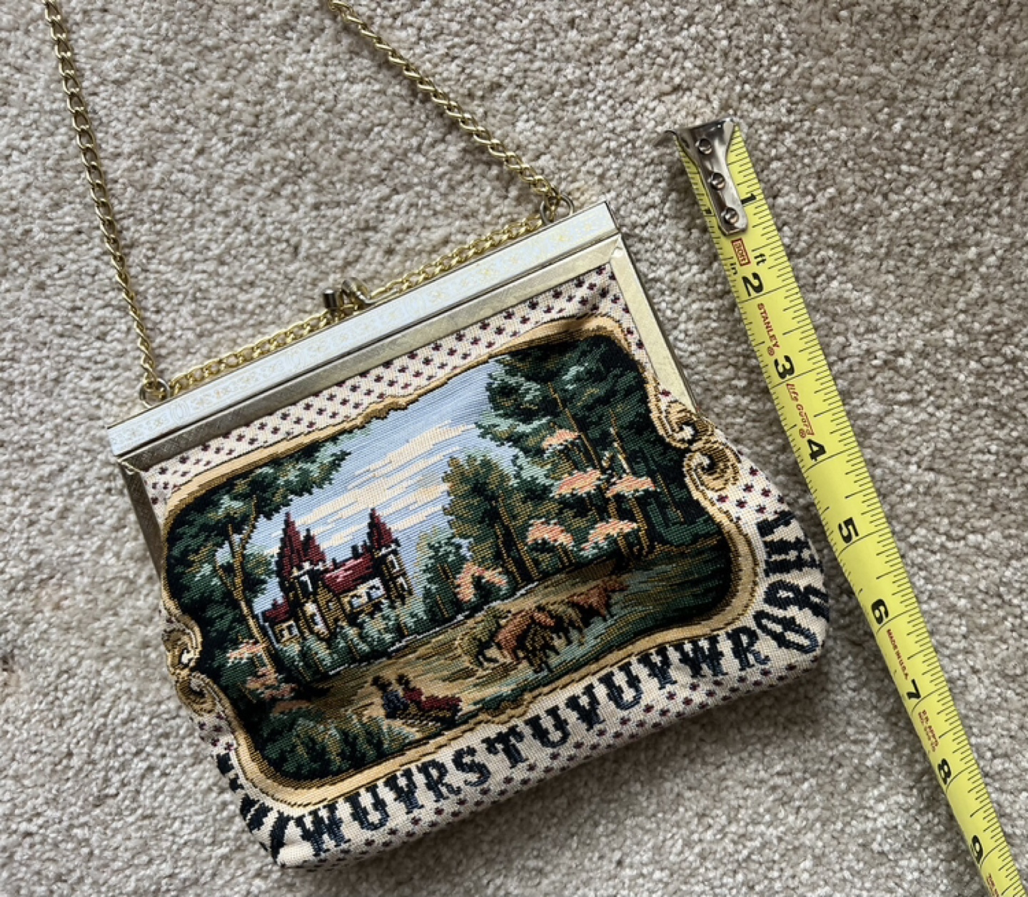 Vintage Tapestry Purse with Chain - photo 3