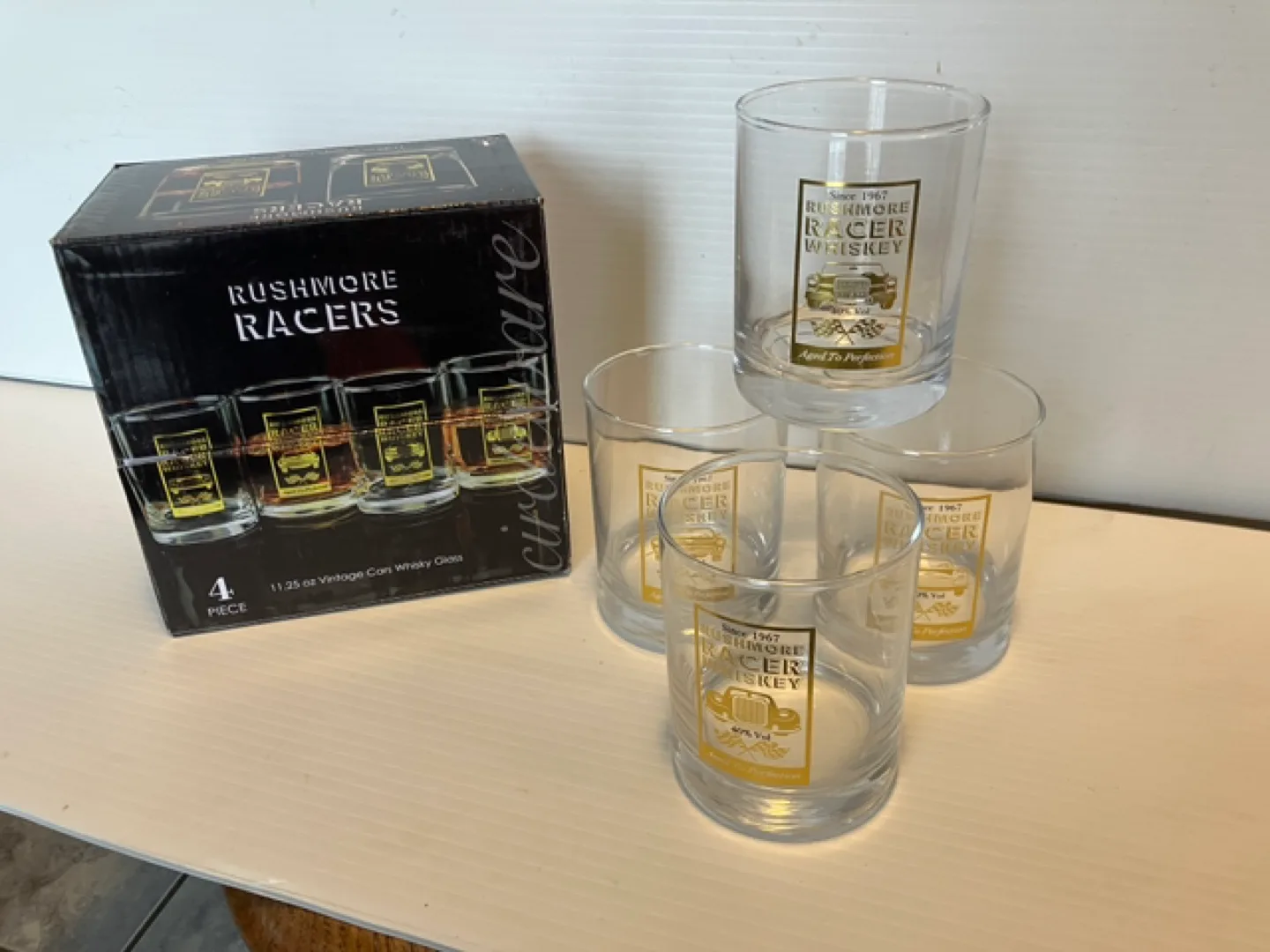 Set of 4 Rushmore Racers Whiskey Glasses image indicator(2)