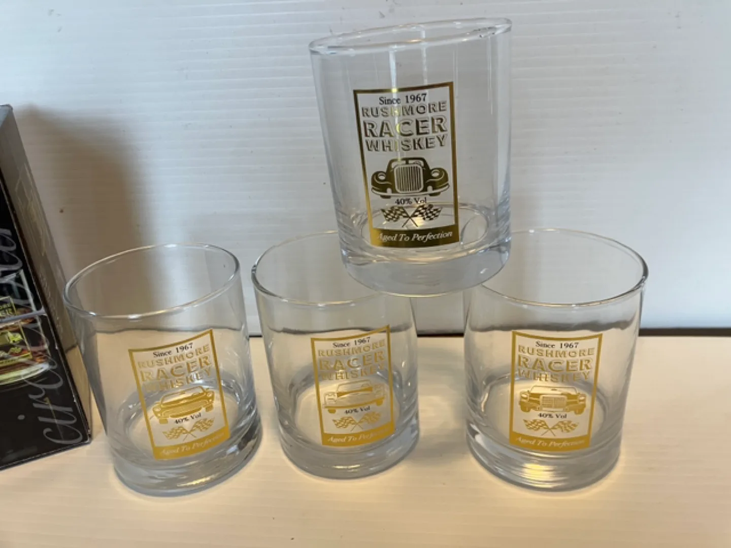 Set of 4 Rushmore Racers Whiskey Glasses image indicator(3)