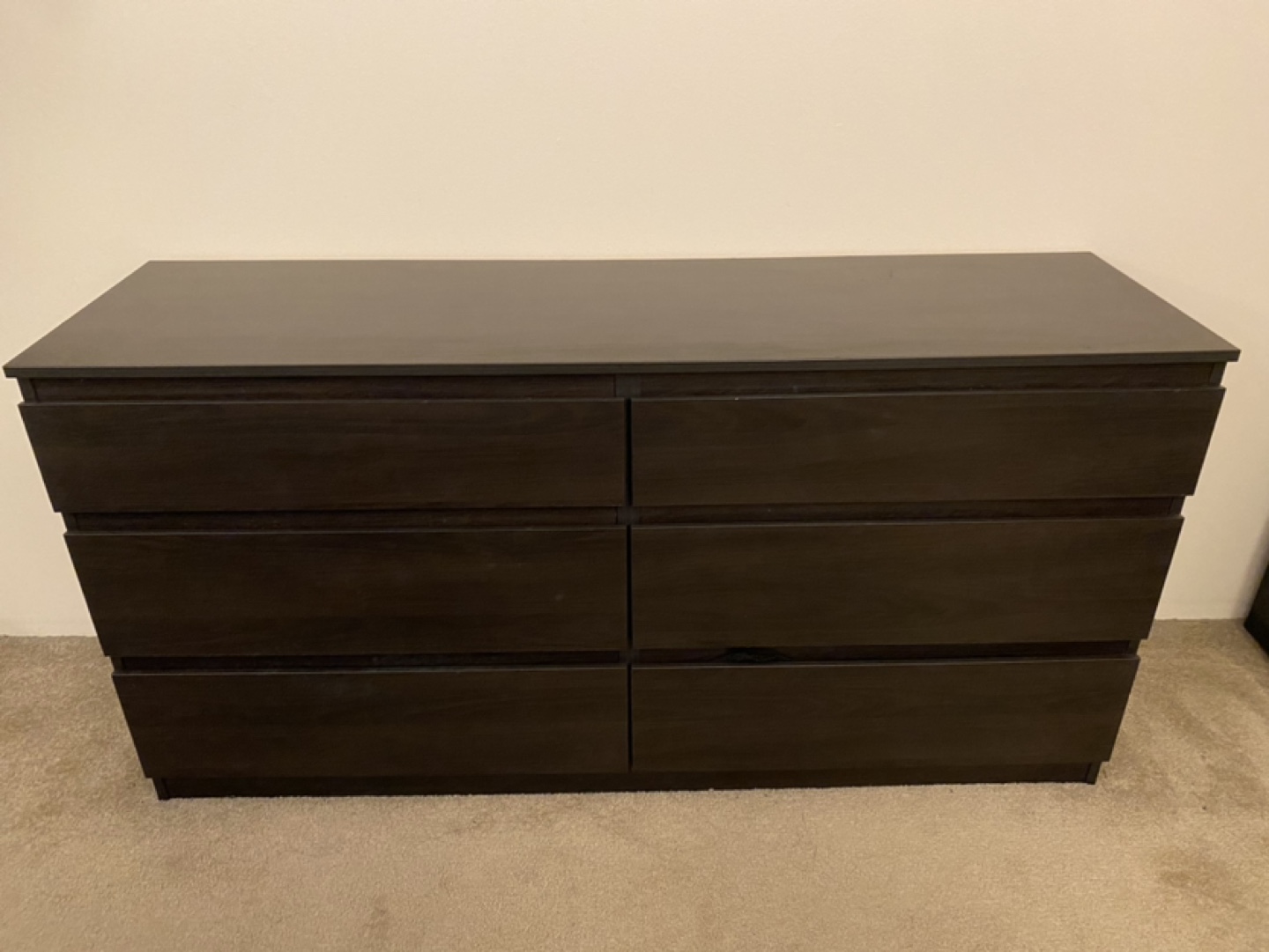 IKEA MALM 6-Drawer Dresser Black-Brown
