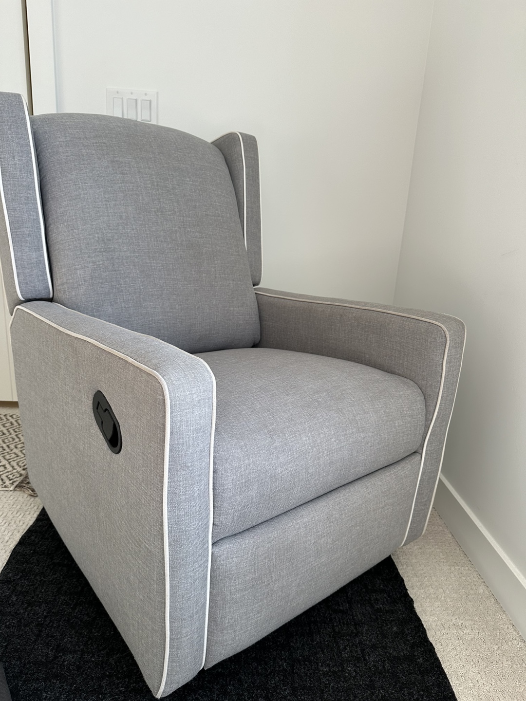 Grey Recliner with White Trim - photo 2