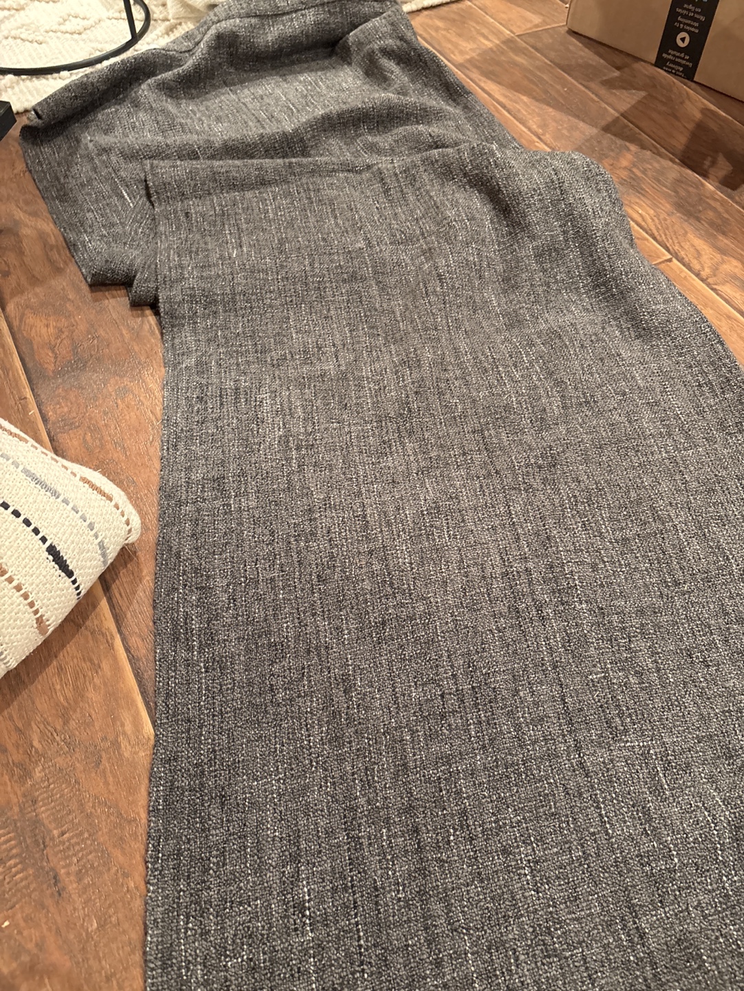 Gray Knit Throw Blanket