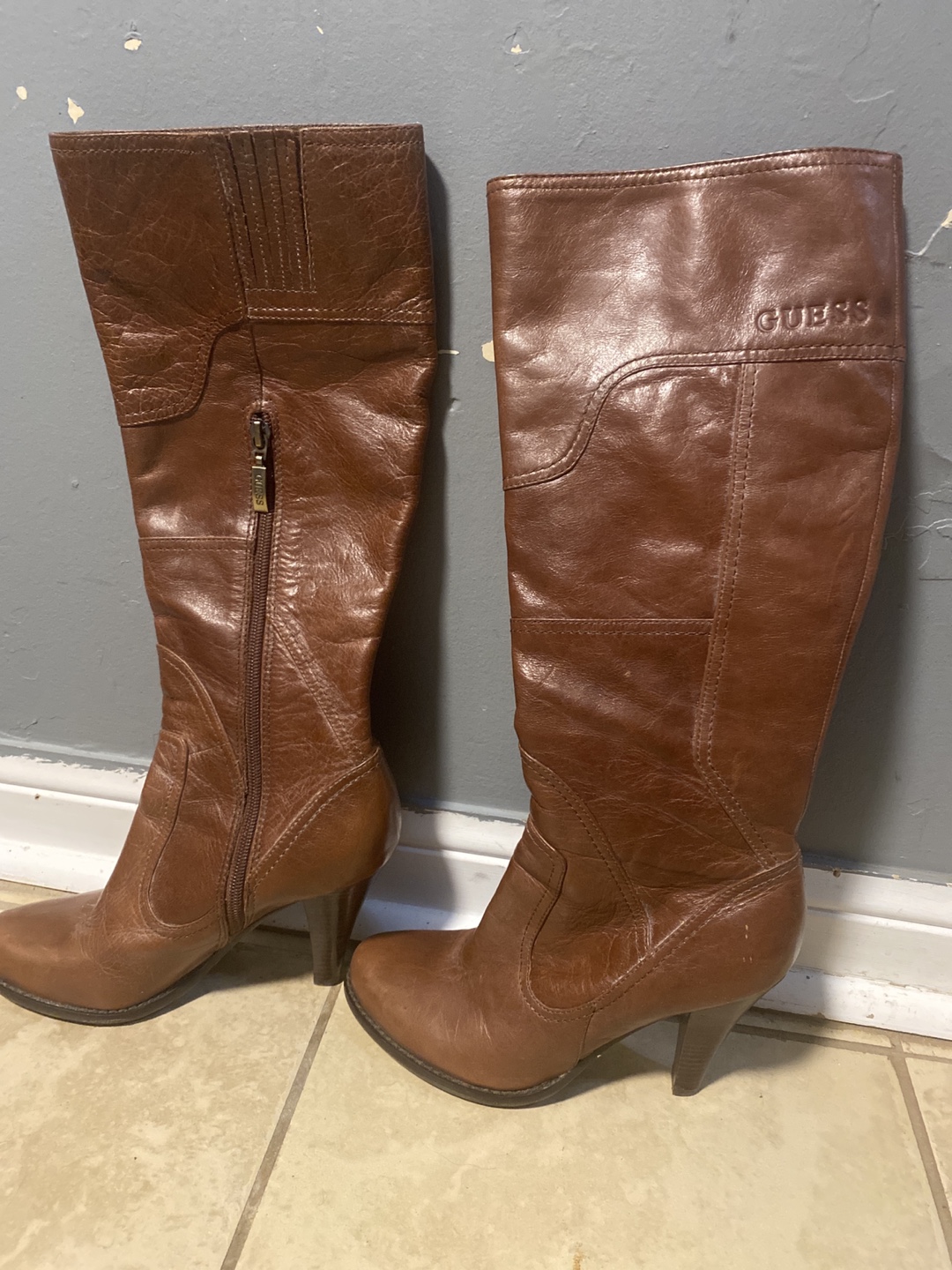 Guess Women's Leather Knee-High Boots