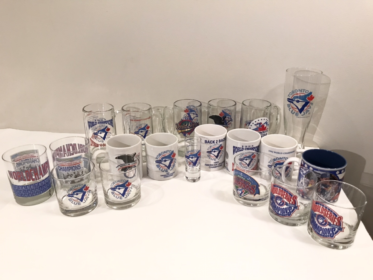 Toronto Blue Jays 1992 & 1993  Glasses & Mugs