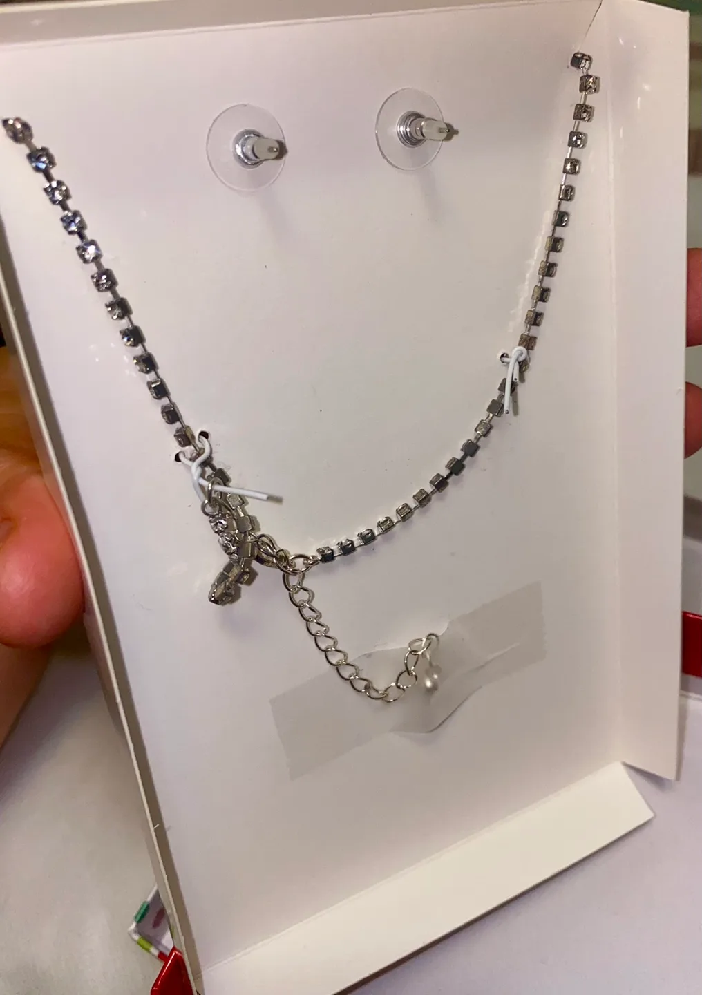 Rhinestone Necklace and Earring Set image indicator(2)