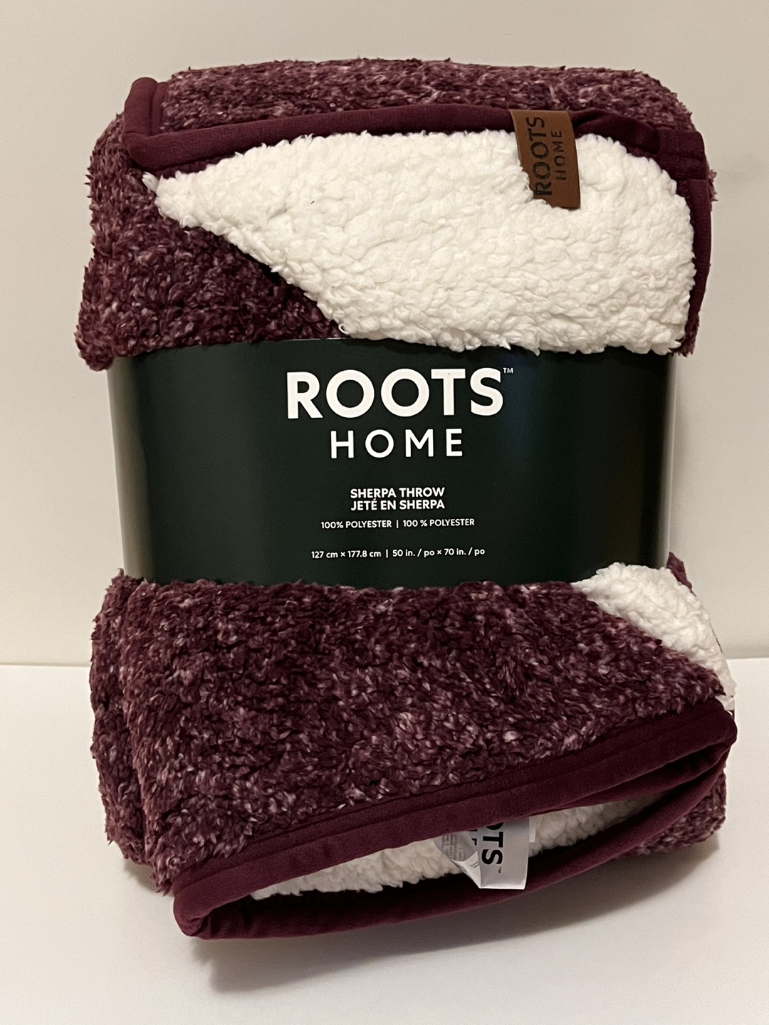 Roots Home Sherpa Throw Blanket