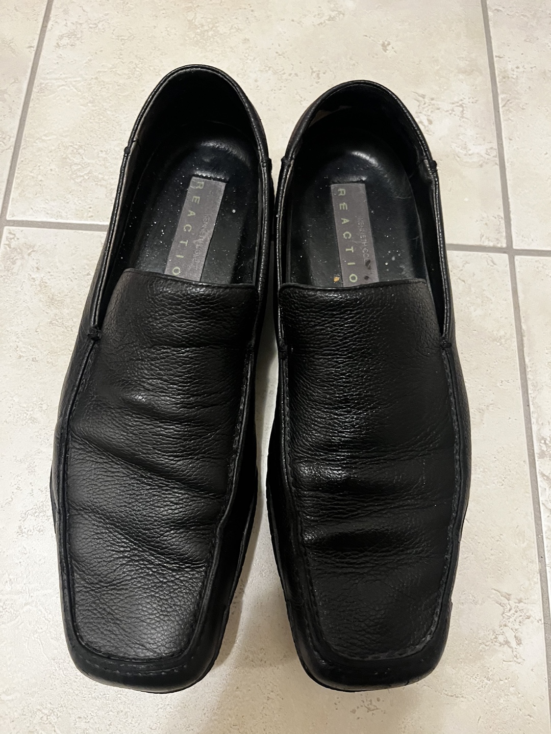 Men's Black Leather Slip-On Shoes - photo 2