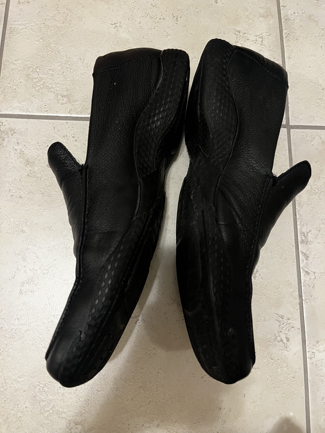 Men's Black Leather Slip-On Shoes - photo 3