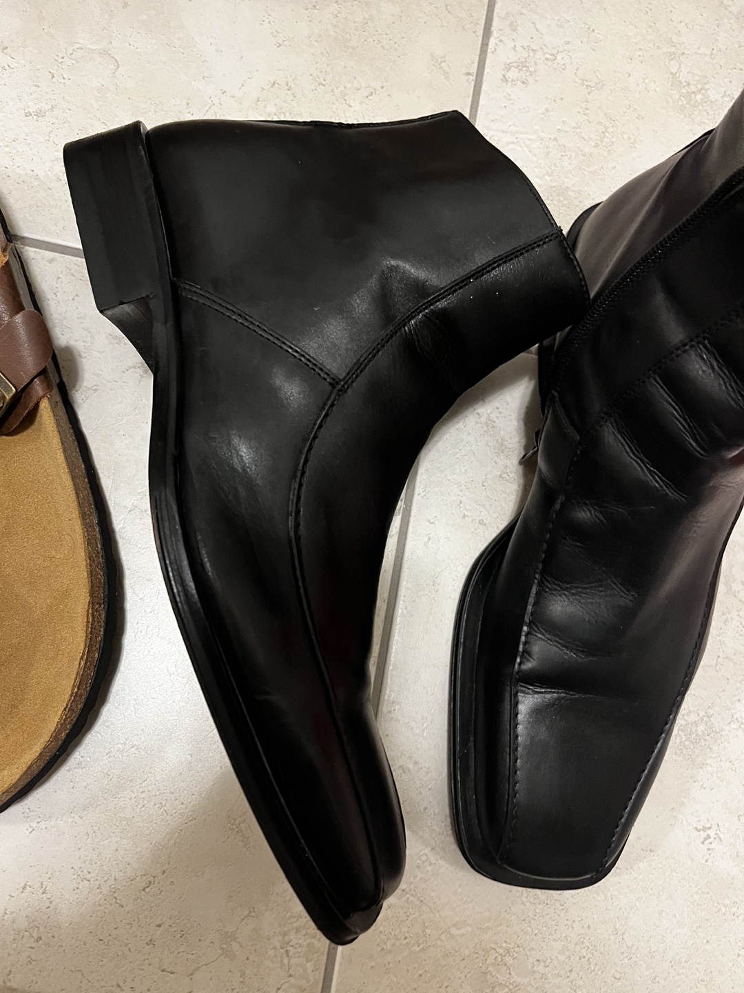 Men's Black Leather Boots - photo 4