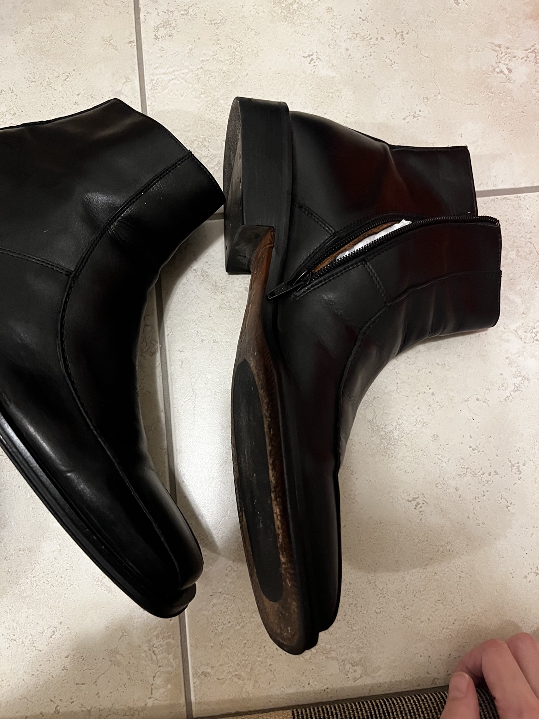 Men's Black Leather Boots - photo 5