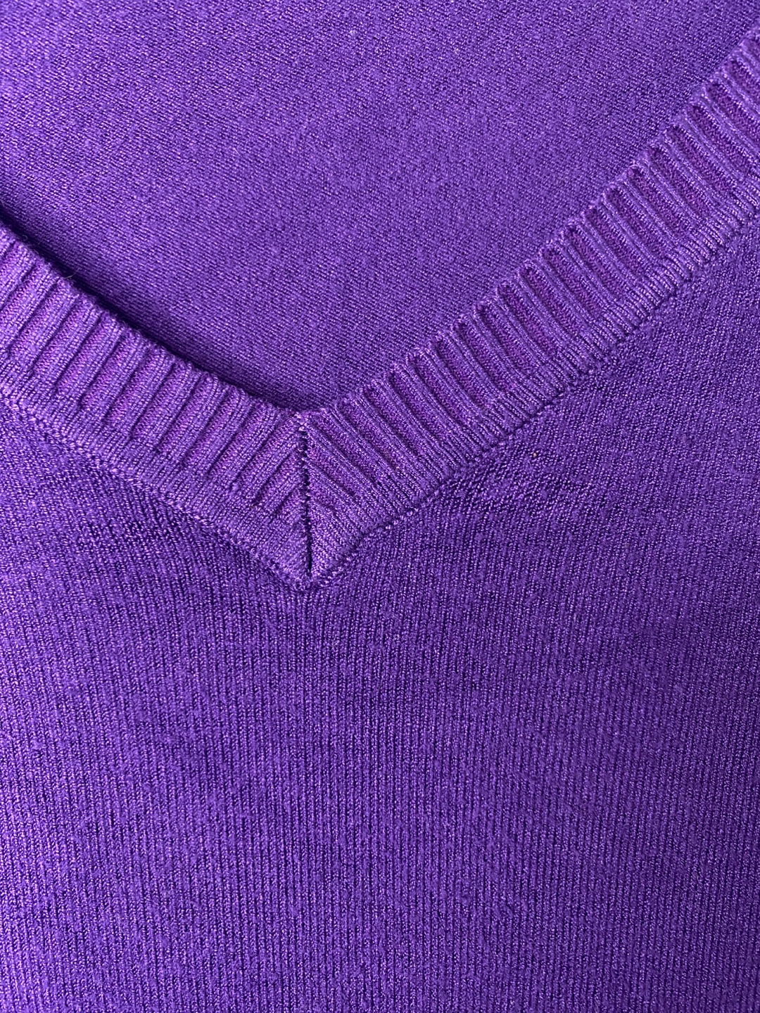 Purple V-Neck Sweater - photo 2