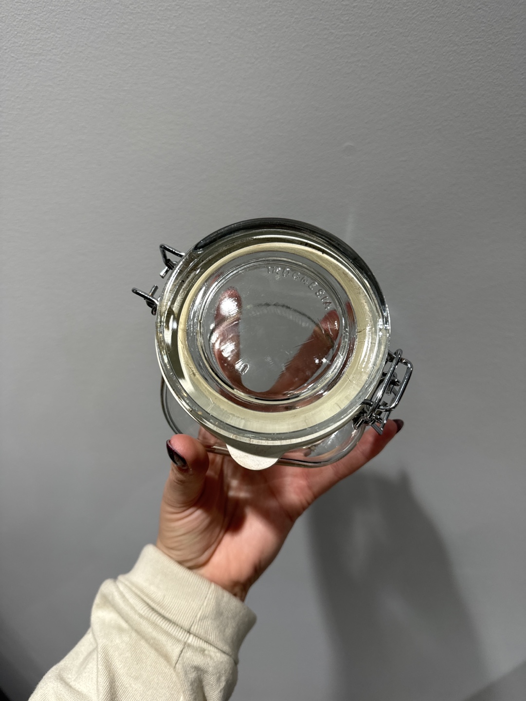 Glass Storage Jar with Metal Clasp - photo 2