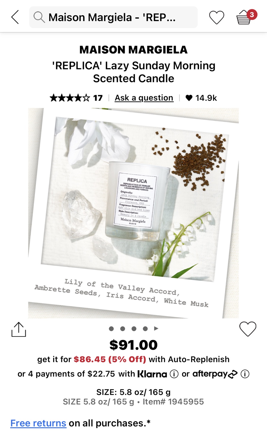 Maison Margiela Replica Lazy Sunday Morning Scented Candle - photo 4