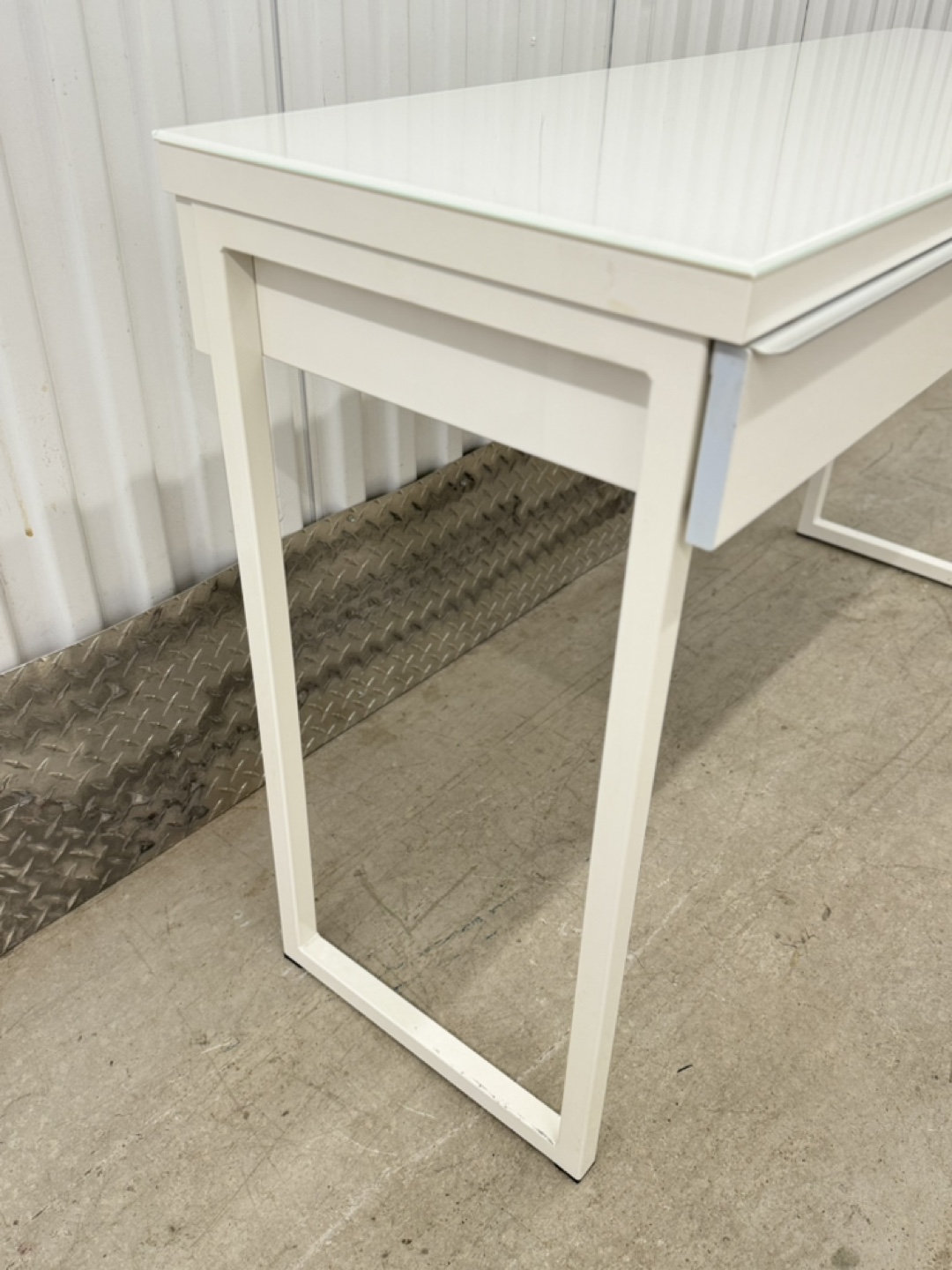 IKEA White Desk with Two Drawers - photo 5