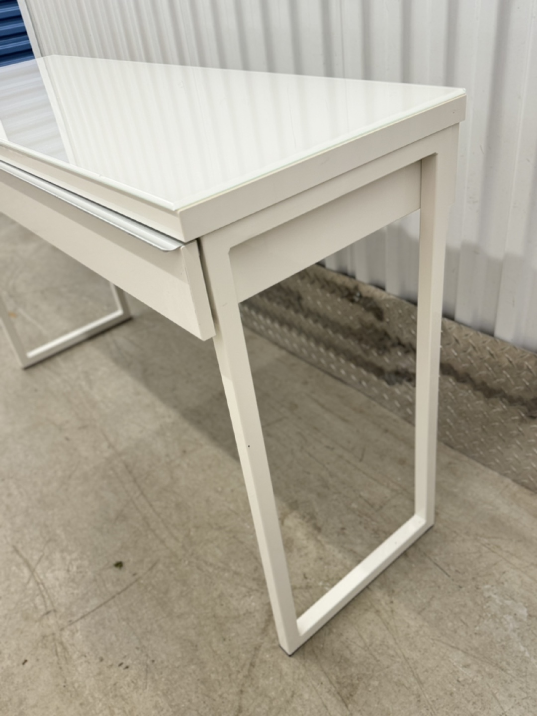 IKEA White Desk with Two Drawers - photo 4