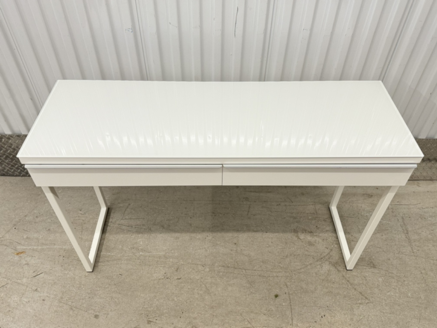 IKEA White Desk with Two Drawers - photo 2